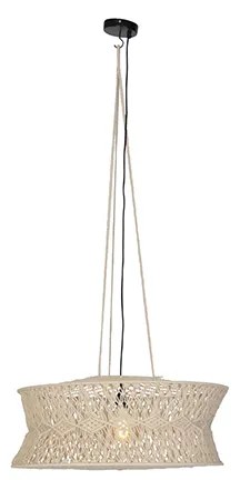 Lampada a sospensione orientale grigia 70 cm - Leonard