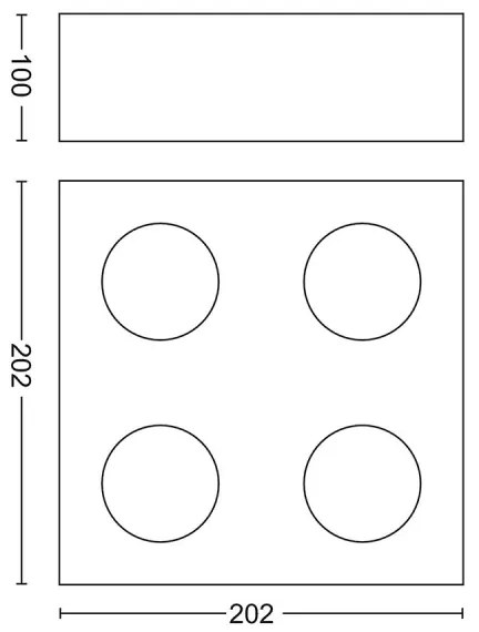 Philips 50494/31/P0-Faretto LED dimmerabile MYLIVING BOX 4xLED/4,5W/230V