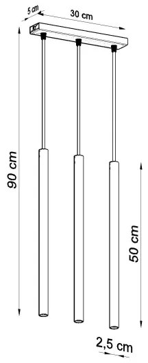 Sollux SL.1514 - Lampadario a sospensione con filo PASTELO 3xG9/8W/230V color crema