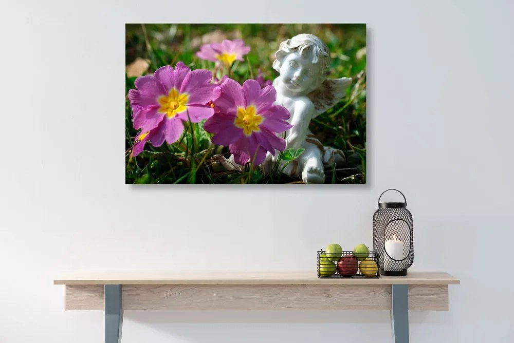 Quadro su tela – Angioletto nel giardino
