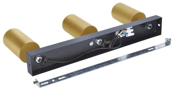 Brilagi - Faretto LED dimmerabile SELE GOLDEN 3xGU10/6W/230V nero/oro