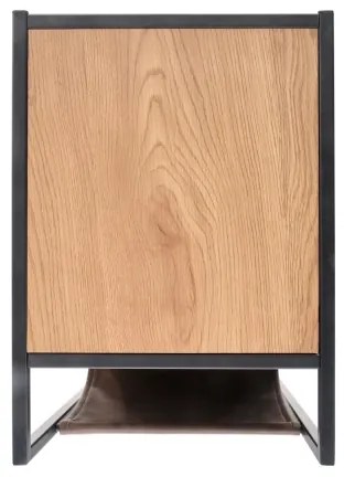 Tavolino COMPACT 65x47 cm nero/marrone