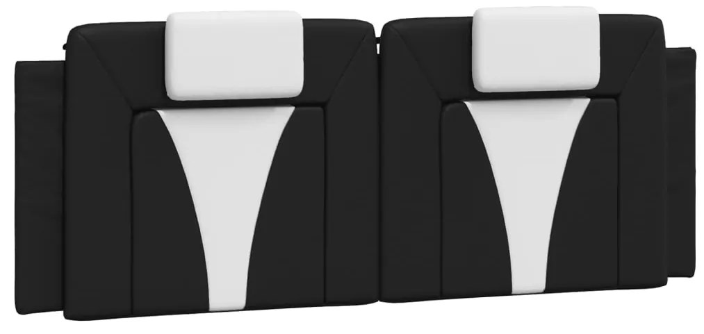 Letto con materasso nero e bianco 120x200 cm in similpelle