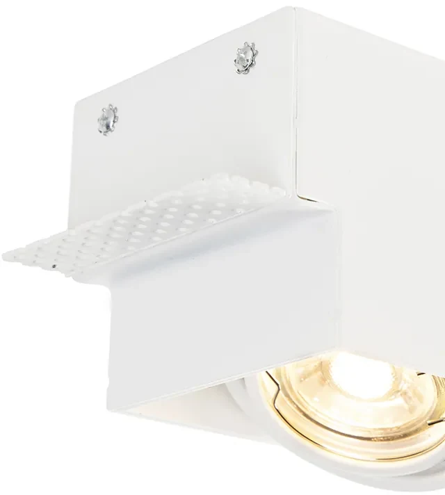 Faretto da incasso bianco orientabile e inclinabile senza cornice 3 luci - Oneon