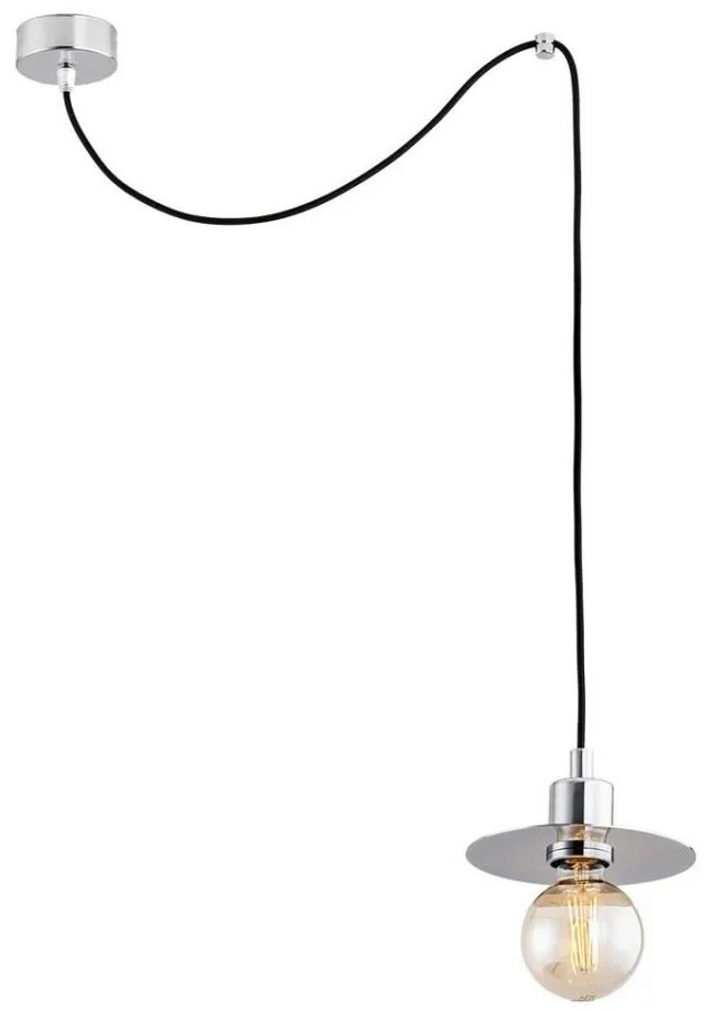 Argon 3836 - Lampadario su corda CORSO 1xE27/15W/230V cromo lucido