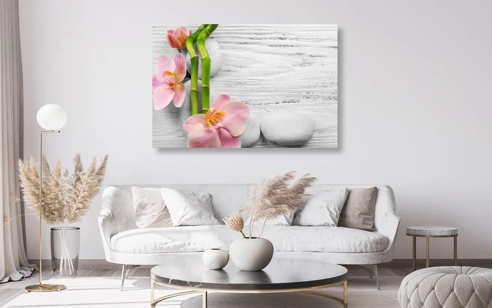 Quadro su tela – Composizione zen delicata