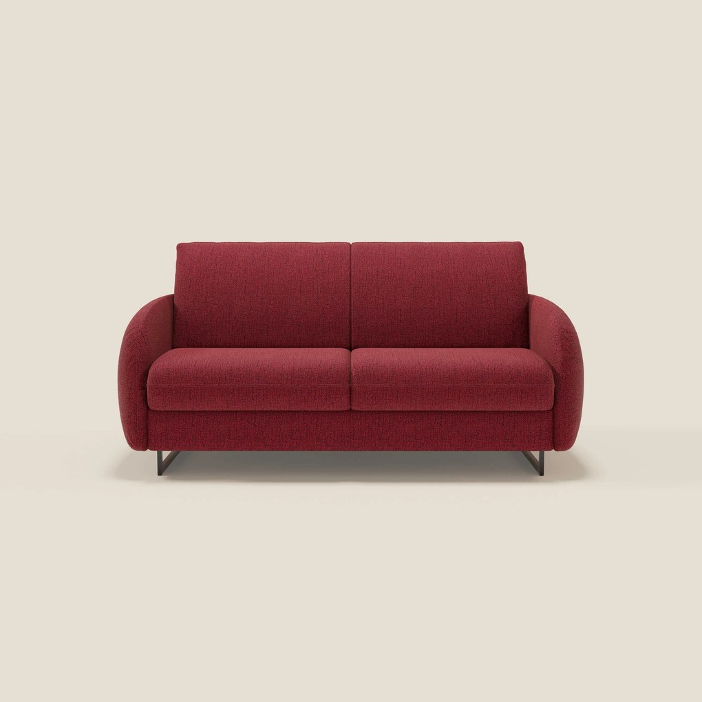 Ninfea divano letto Design Morbido con Piedini alti in Metallo e Materasso H18 cm in tessuto impermeabile T03