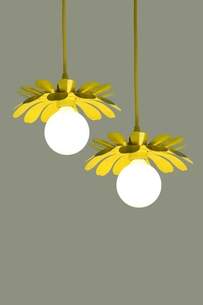 Bohemia-Design - Lampada a sospensione con cavo 1xE27/60W/230V gialla
