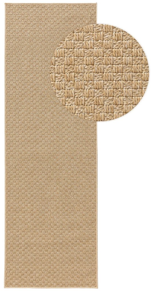 benuta Pop Tappeto passatoia per esterni Taissa Beige 77x240 cm - Tappeto outdoor per balcone, terrazzo e giardino