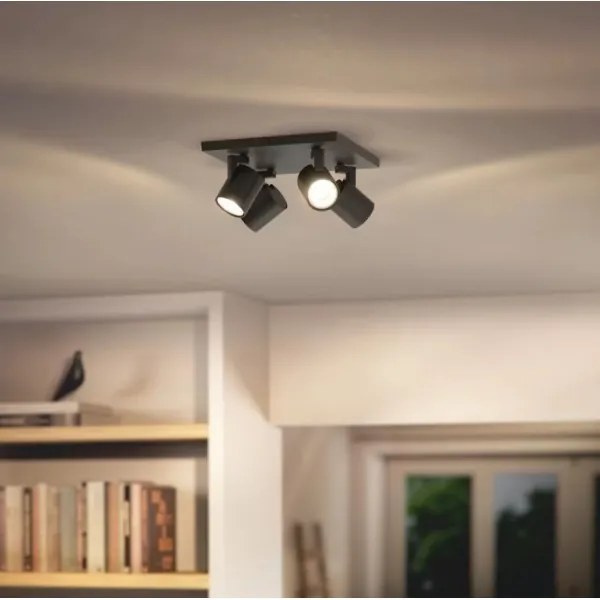 Philips - Faretto RUNNER 4xGU10/20W/230V nero