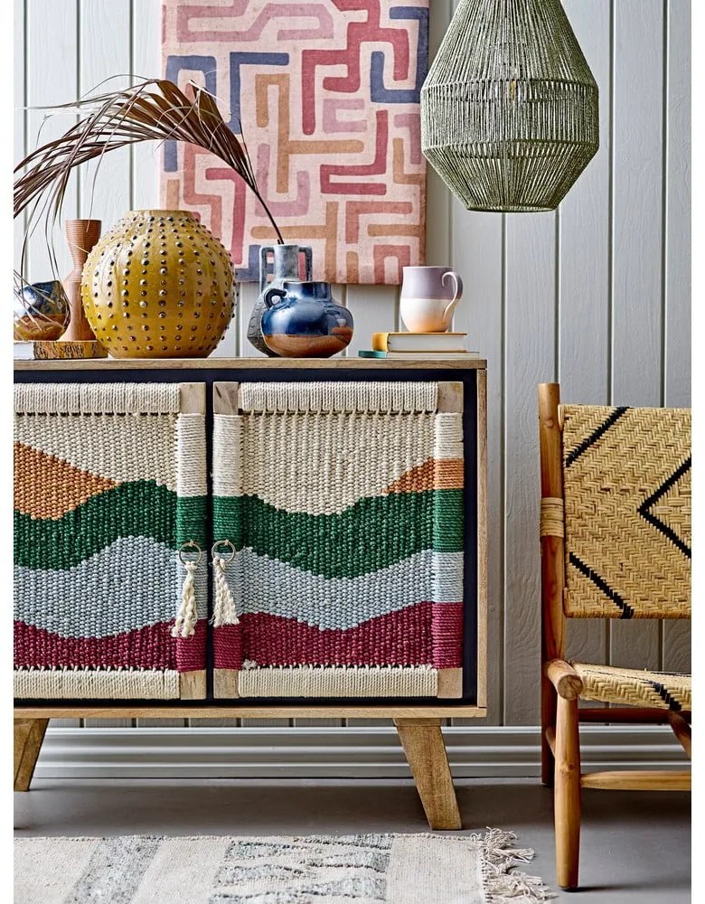 Poltrona con intreccio in colore naturale Lennox - Bloomingville