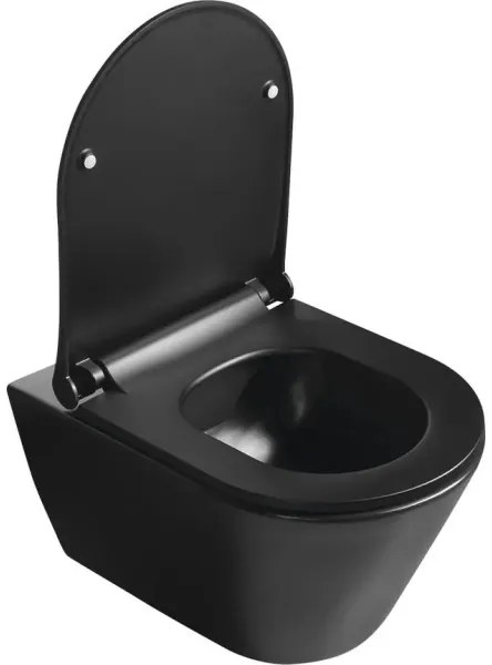 Sapho - Sedile per WC SoftClose AVVA SLIM nero opaco