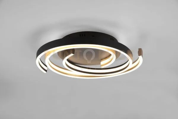 Caya plafoniera led 58w 6800lm, 2300+3000+4000k spirale metallo ott...