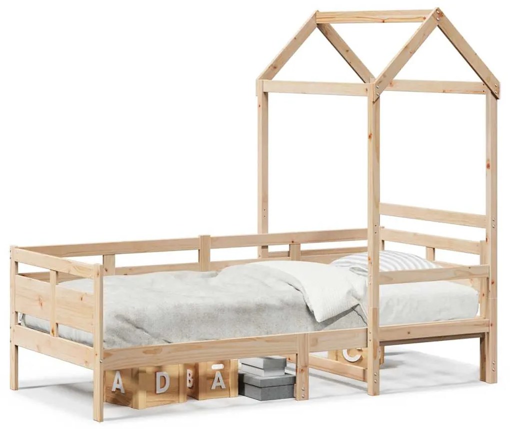 Dormeuse con tetto 90x190 cm in legno massello di pino