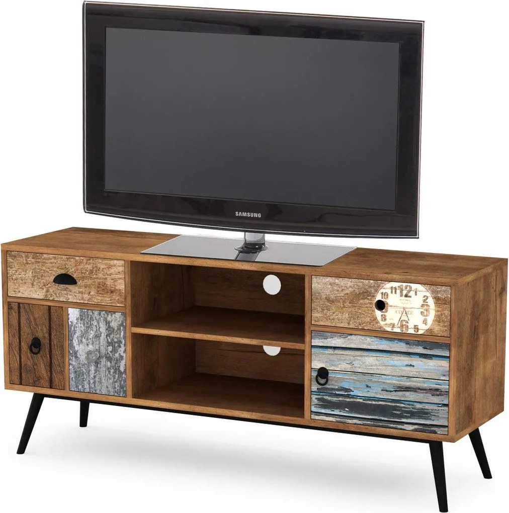 Mobile TV Mezo RTV-1 multicolore - L120 cm