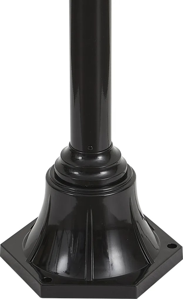 Lampada da esterno moderna nera con rame 235cm 3 luci IP44 - Kansas