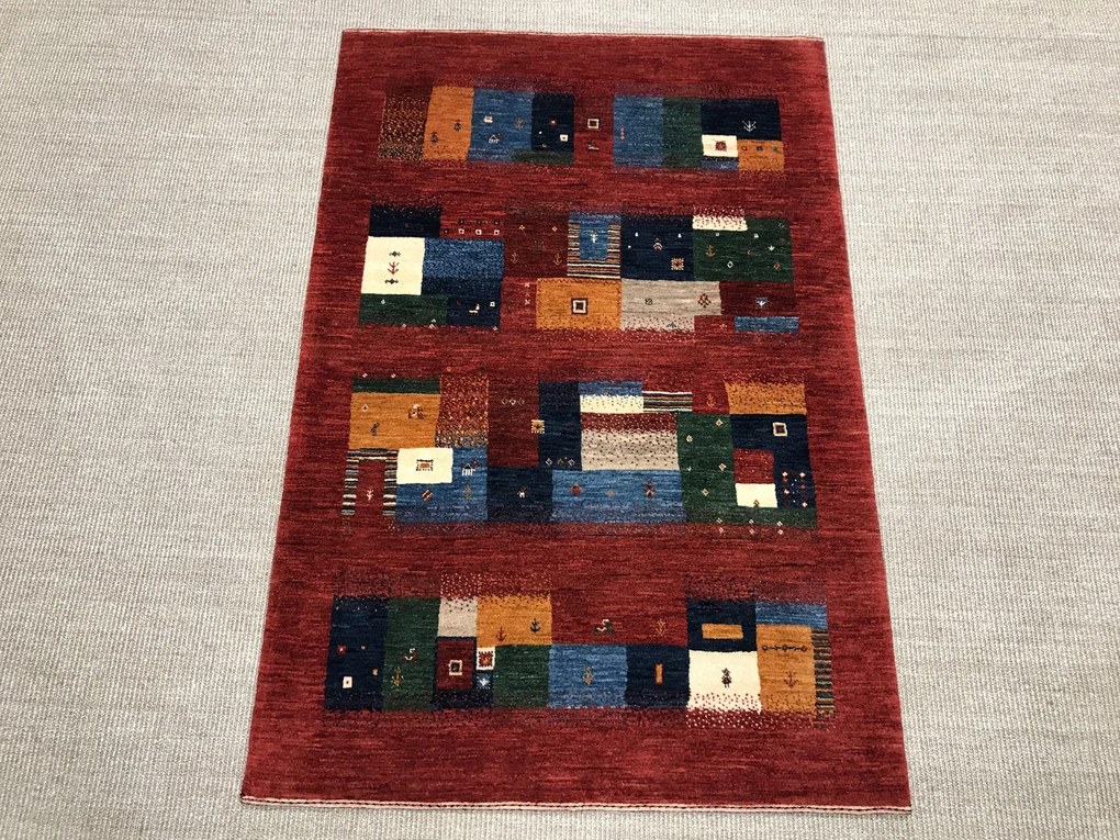 Loribaft Tappeto persiano 100x150 Rosso (Iran) Annodato A Mano
