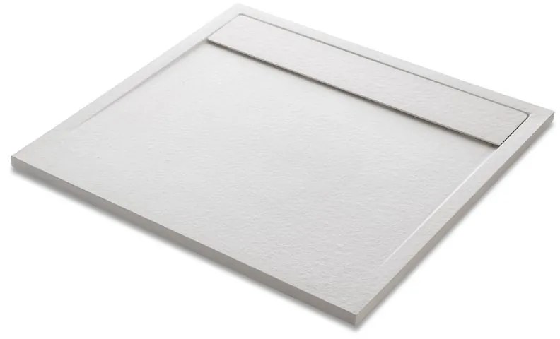 Piatto doccia SENSEA in resina Neo bianco L 100 x L 100 x H 3 cm opaco effetto pietra