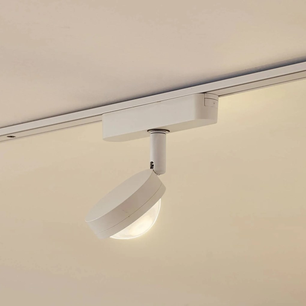 Lindby Faretto LED 48 V Lumaro, bianco, Ø 7,3 cm, alluminio, dimmerabile