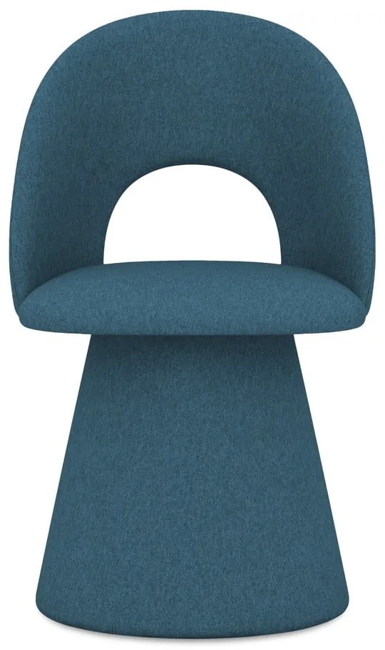 Sedia da pranzo blu in imbottito Kalo – Makamii