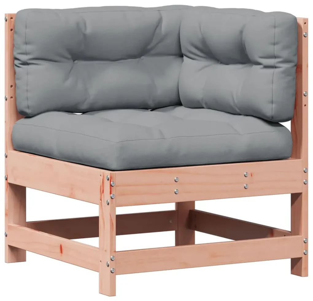Set divani giardino 4 pz con cuscini legno massello di douglas