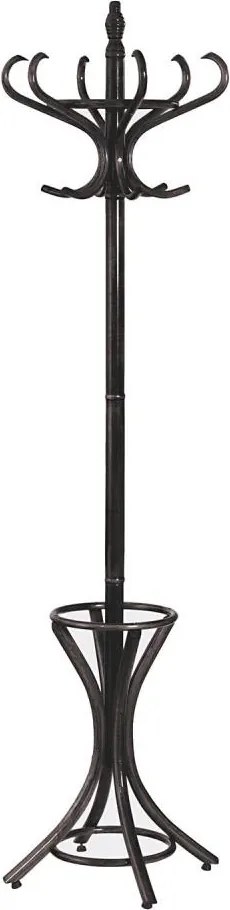 Appendiabiti a piantana 188 x 49 cm, finitura wenge