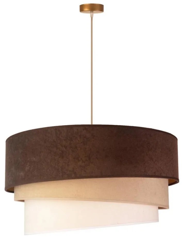 Duolla - Lampadario a sospensione con filo DEVON 1xE27/40W/230V diametro 45 cm marrone/beige