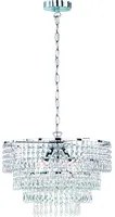 Lampada Sospensione Interno 3 Luci 40W Strass Cromo Orient GD Trio