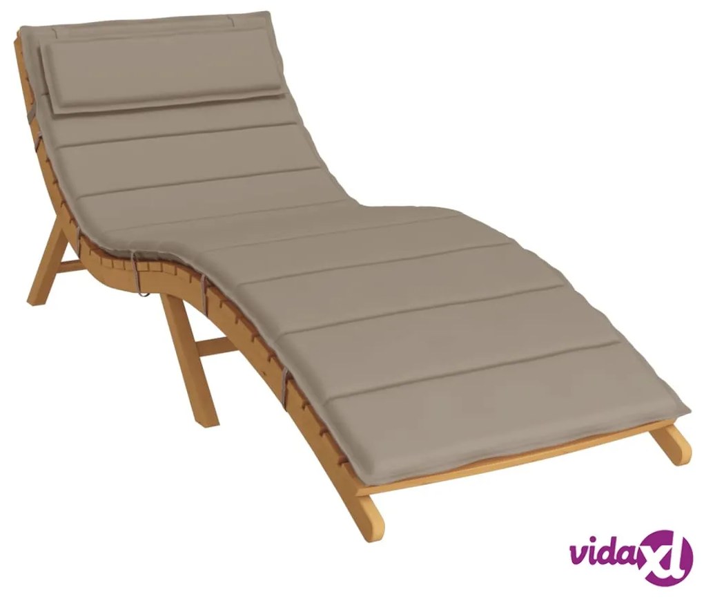 vidaXL Cuscino per Lettino Tortora 180x60x3 cm in Tessuto Oxford