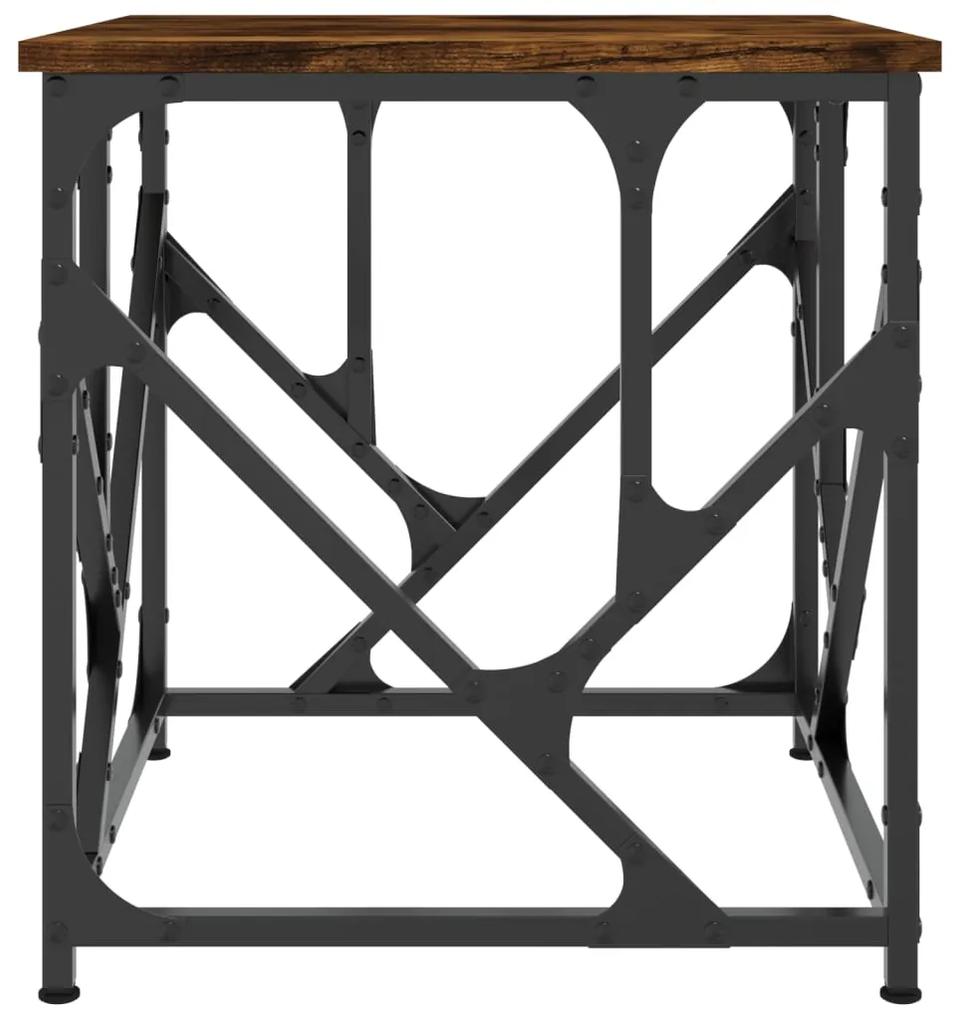 Tavolino da Salotto Rovere Fumo 45x45x47,5 cm Legno Multistrato