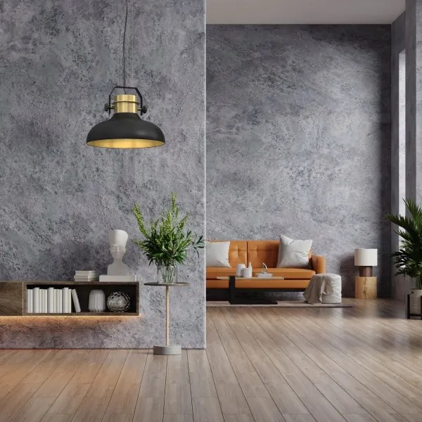 Lampadario su corda HELSING 1xE27/60W/230V dorato