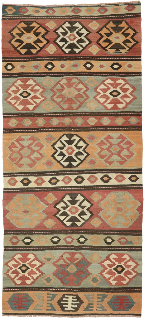 Kilim Tappeto 300 x 140 (Iran) Tessuto A Mano