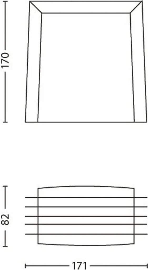 Philips Applique da esterni Shades, dimmerabile, Alluminio / Grigio / Zincato, Alluminio, Moderno, Applique da esterni