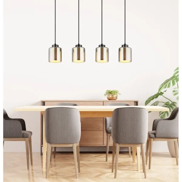 Globo 16056-4H - Lampadario a sospensione con filo FELICIA 4xE27/60W/230V