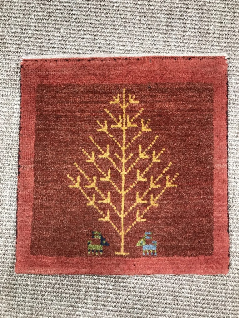 Gabbeh Tappeto persiano 40x40 Rosso (Iran) Annodato A Mano