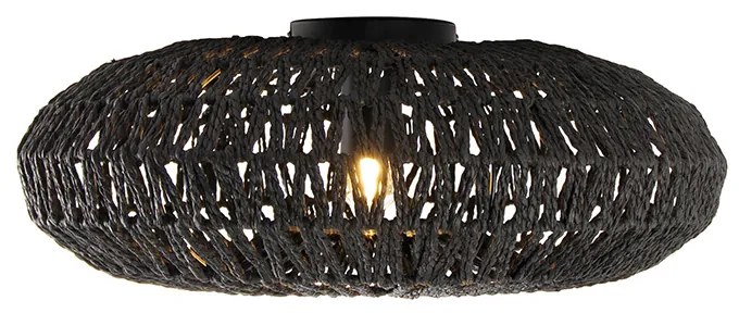 Plafoniera retrò nera 50 cm - Lina