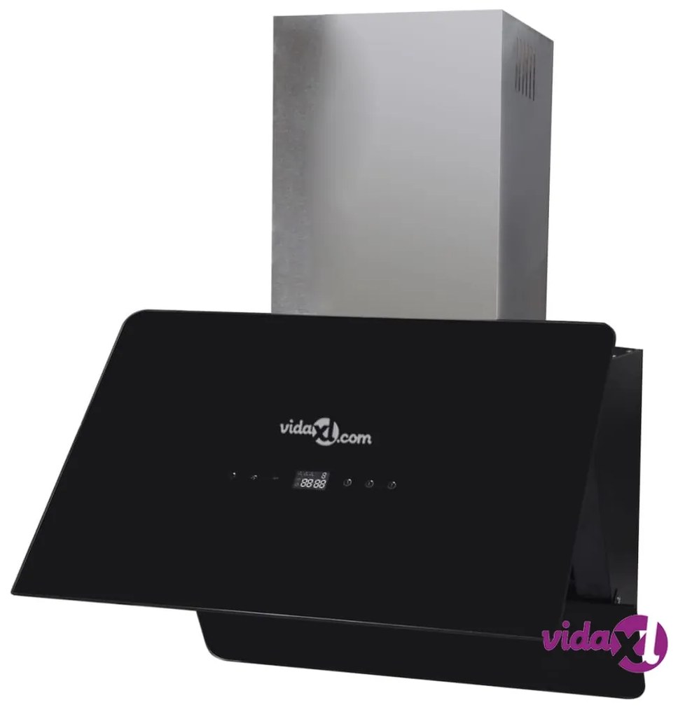 vidaXL Cappa in Vetro Temperato con Display 600 mm Nera