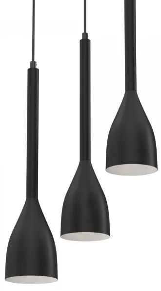 Lampadario su corda ISTAPPAR 3xE27/60W/230V nero