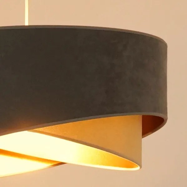 Brilagi - Lampadario LED a sospensione con filo LYRA 1xE27/15W/230V grigio/beige/oro