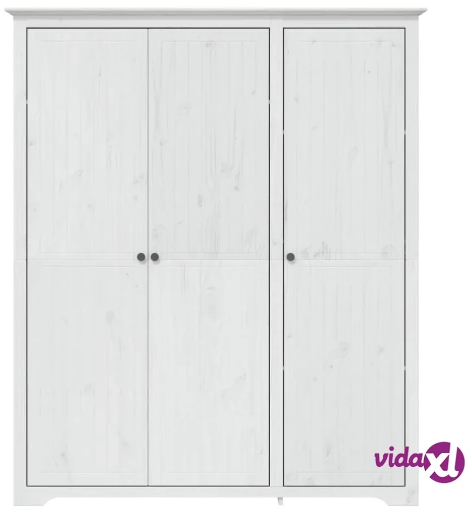 DEVEREUX - armadio porta scope in legno massello 87x40x192 Tinta noce 