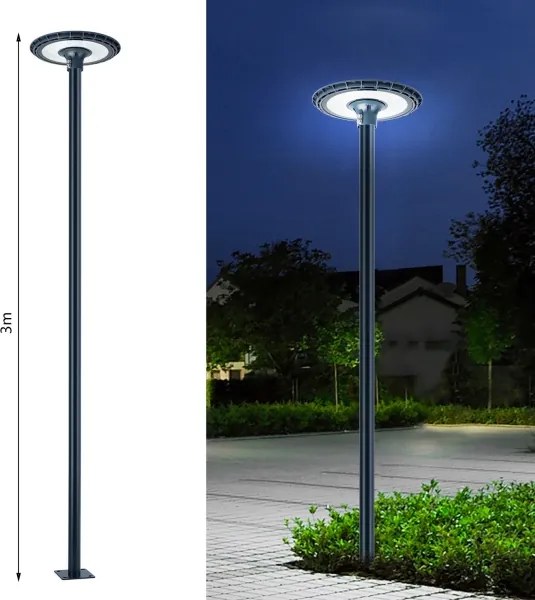 Brilagi - Palo in metallo per illuminazione esterna URBAN 3 m palo antracite