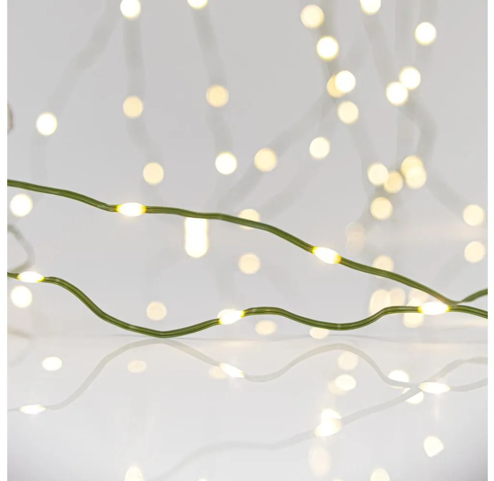 Catena LED natalizia da esterno LINE 700xLED/8 funzioni 40 m IP44 bianco caldo