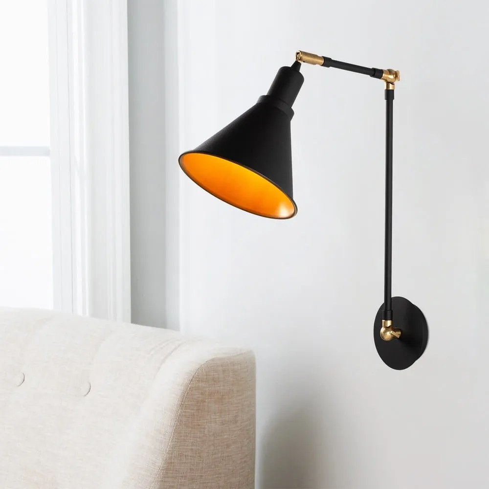 Lampada da parete nera ø 20 cm Chicago – Opviq lights