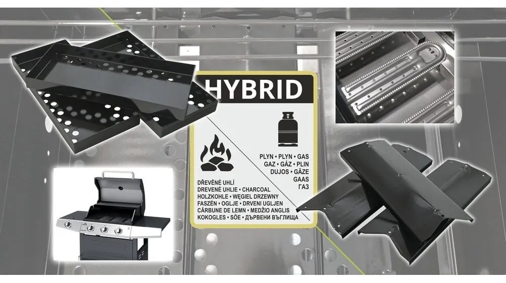 Barbecue a gas e a carbone Hybrid Core - Cattara