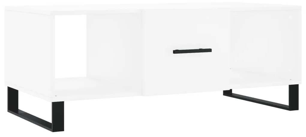 Tavolino da Salotto Bianco 102x50x40 cm in Legno Multistrato