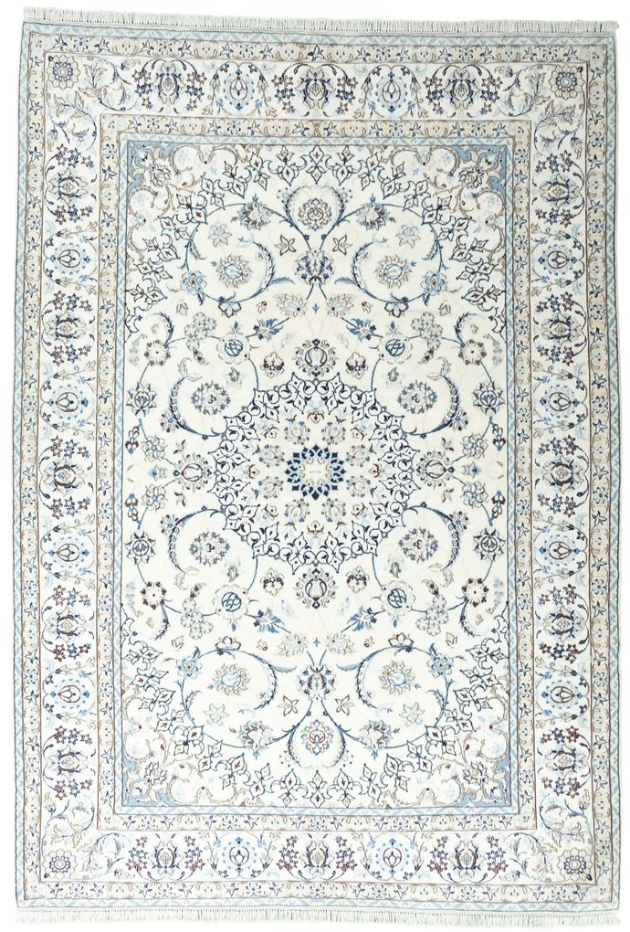 Nain Tappeto 310x220 Beige (Iran) Annodato A Mano