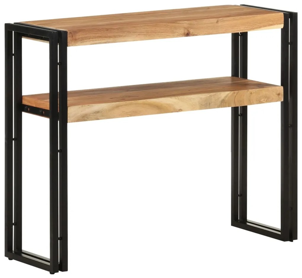 Tavolo Consolle 90x30x75 Cm İn Legno Massello Di Acacia /