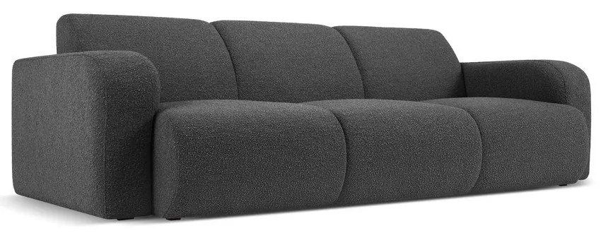 Divano in tessuto bouclé grigio scuro 235 cm Molino - Micadoni Home
