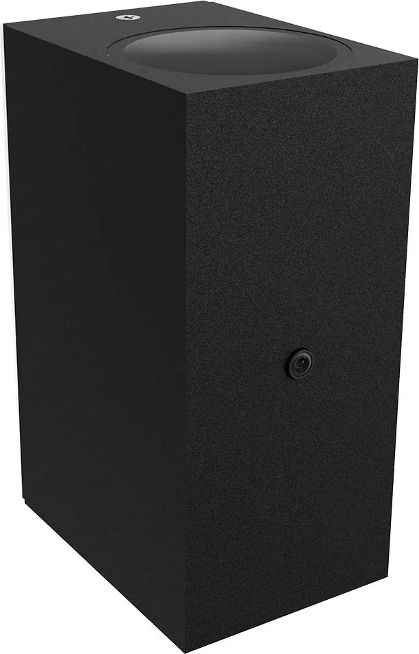 Applique Rettangolare 2xGU10 con Sensore Crepuscolare IP65 - Nera