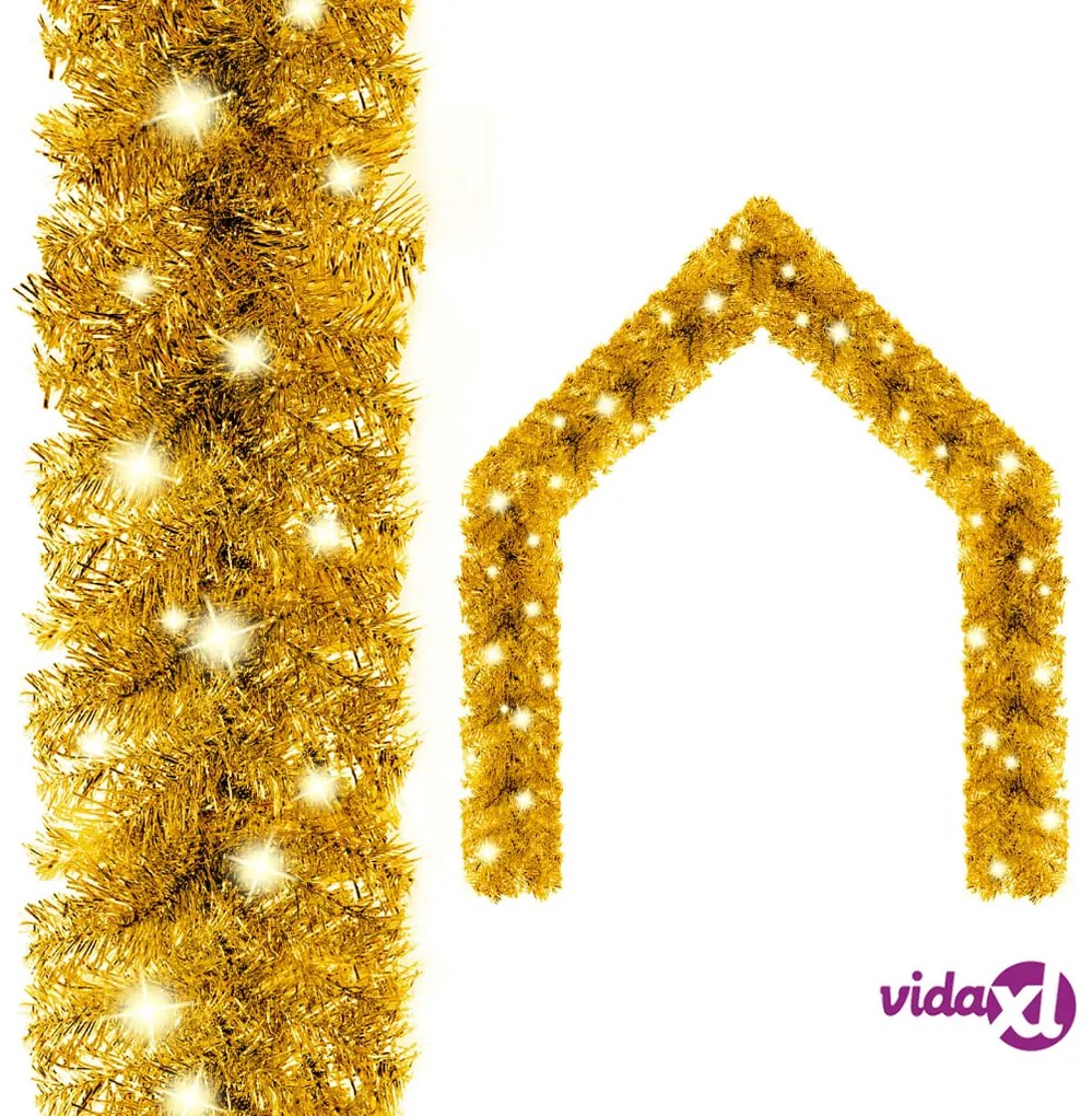 vidaXL Ghirlanda Natalizia con Luci a LED 5 m Oro